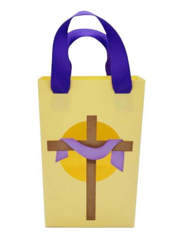 Easter Cross Ribbon Bag