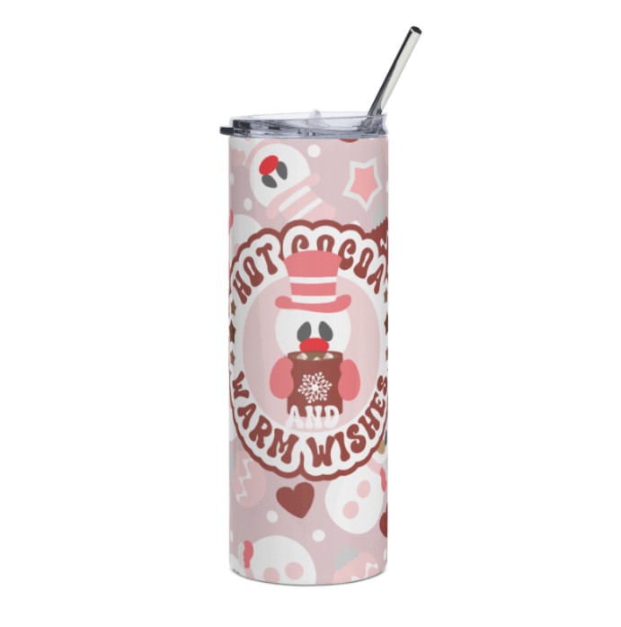 TUMBLER WRAPS SKINNY 20OZ – Snowman Hot Cocoa & Warm Wishes – D-1233381