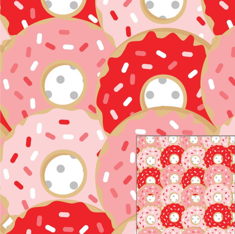 Digital Pattern Paper – Pink Donuts