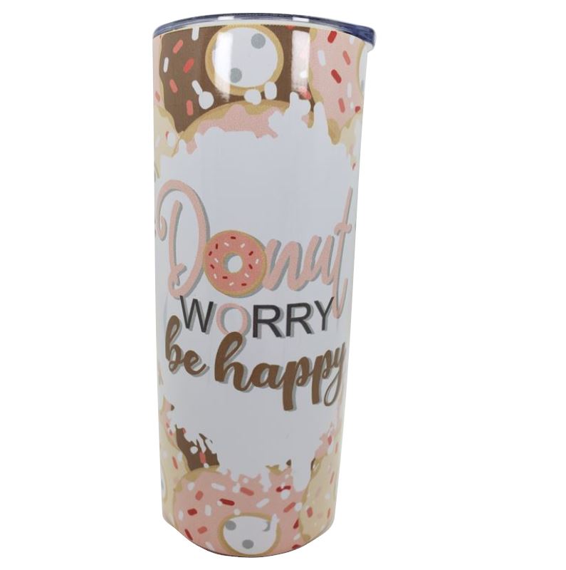 Tumbler Wrap Skinny 20oz – Donut Worry Be Happy