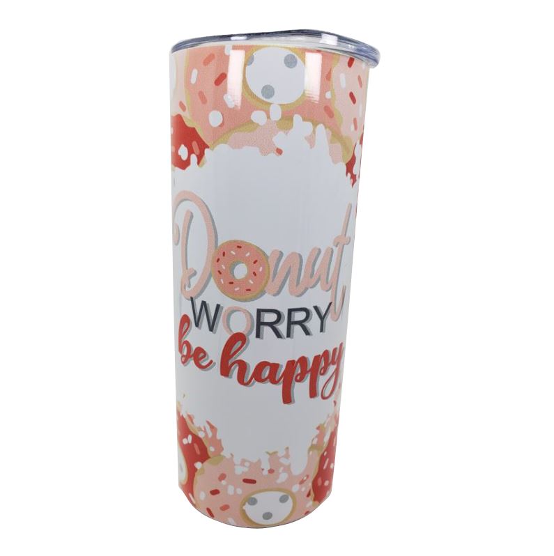 Tumbler Wrap Skinny 20oz – Donut Worry Be Happy 2