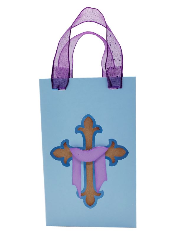 Easter Ornate Cross Ribbon Bag