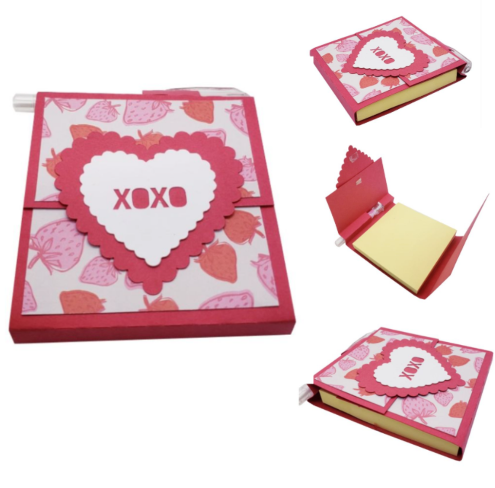 3D – X&O Heart Post-it Holder